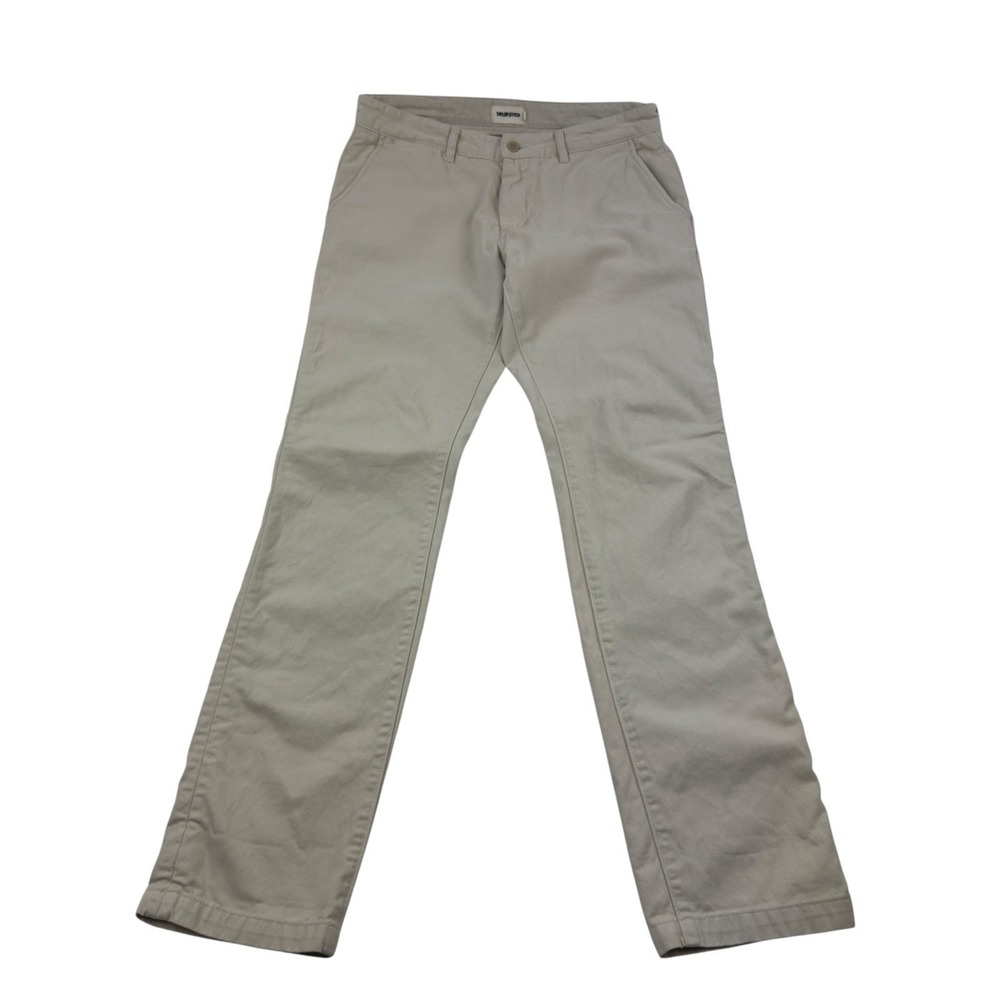 Taylor Stitch Foundation Chino Pants Slim Fit Organic‎ Cotton Beige Men's 33x33